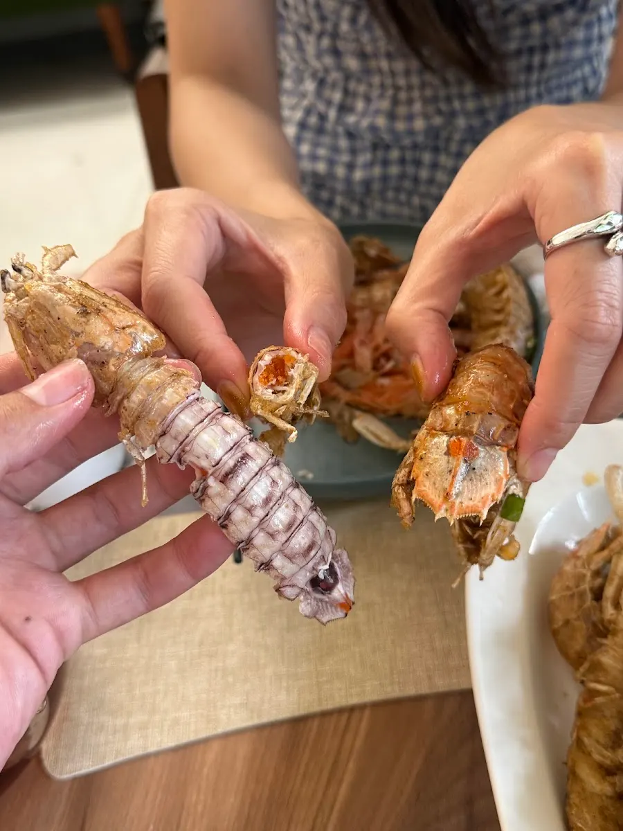 Fresh langoustine, showing the port's daily catch